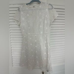 LOFT White Lace Cocktail Dress Size 4